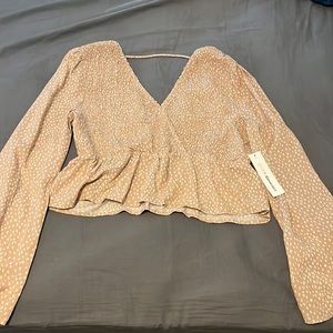 Tj maxx size S polka dot long sleeve never worn